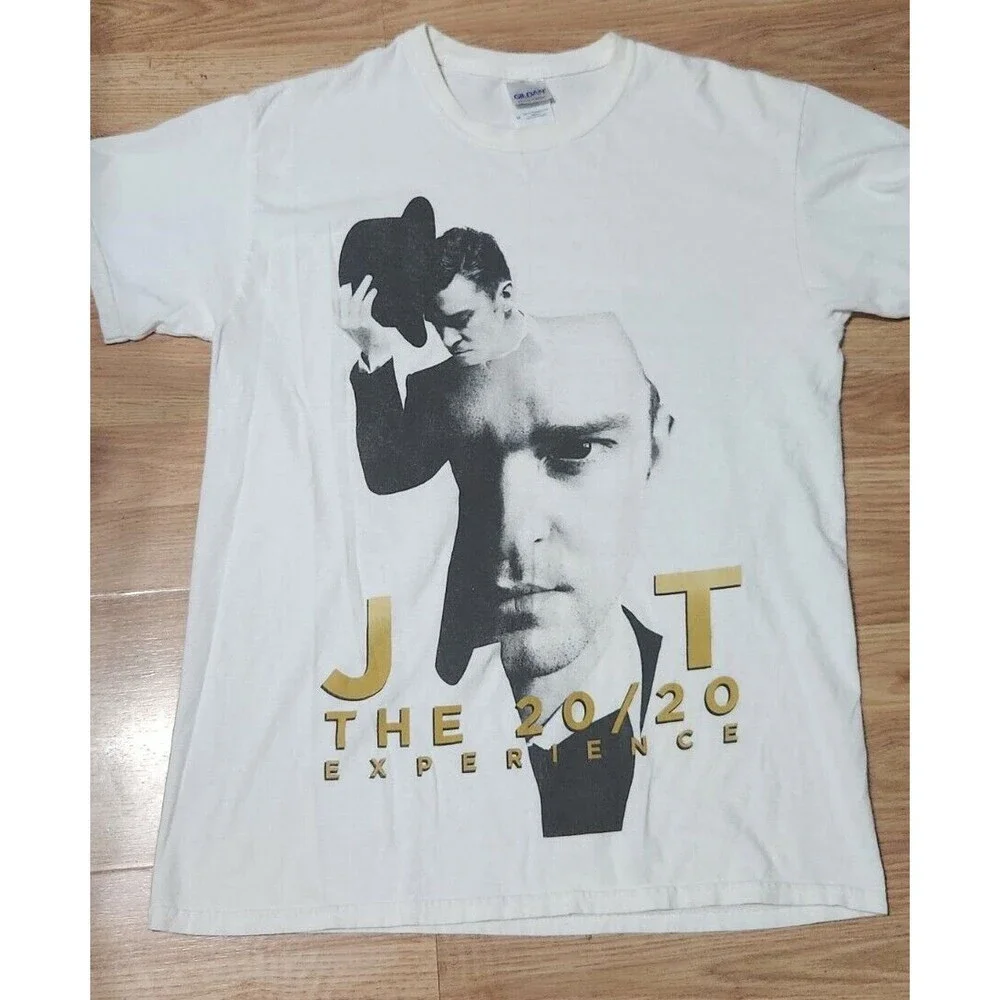 Justin Timberlake Tour Concert T-Shirt 20/20 Experience Size Medium Tag Defect - Picture 1 of 5